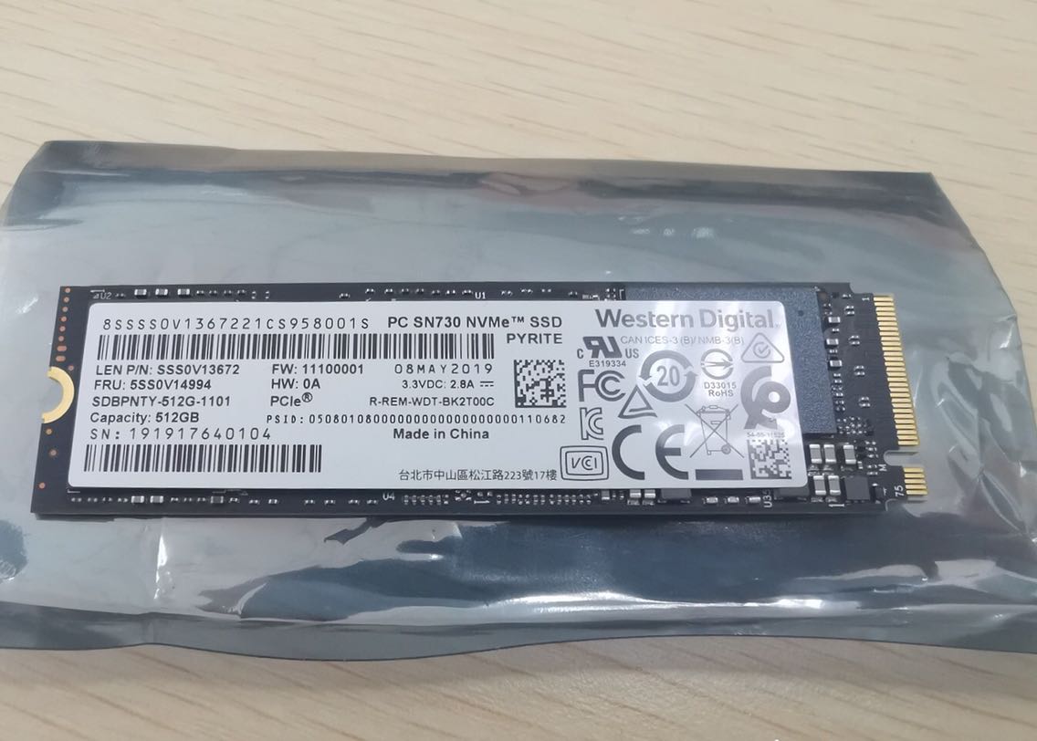 WD西部数据黑盘sn730 512g固态硬盘nvme SSD M.2 NVMe拆机盘-封面