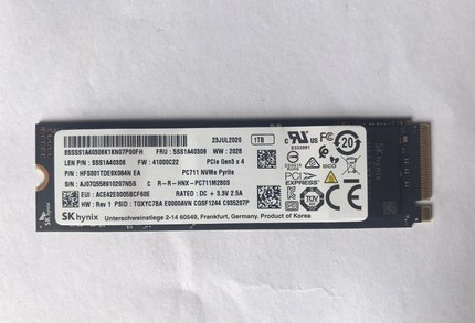 pc711 1t 固态硬盘 pcie nvme ssd 笔记本电脑 台式机 拆机海力士