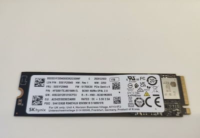 海力士 skhynix bc901 1t固态硬盘ssd nvme pcie4 m.2电脑拆机盘