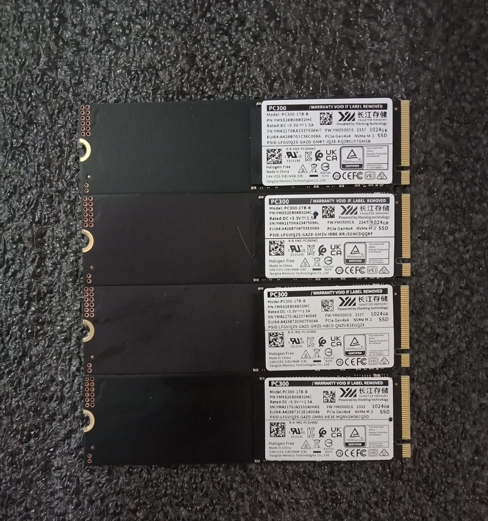 长江存储 pc300 1t Nvme ssd m.2 固态硬盘 电脑拆机 2280 高速