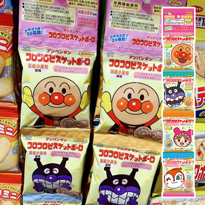 日本Fujiya不二家面包超人饼干波噜超萌卡通零食营养补钙宝宝辅食