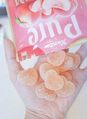 4包包邮现货日本推荐KANRO甘乐Pure心形果汁酸甜水果软糖水蜜桃