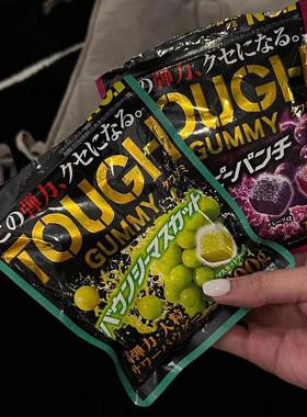 4包包邮卡巴也TOUGH软糖kabaya日本耐嚼大颗粒葡萄青提子柠檬味