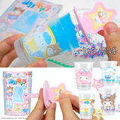日本Sanrio三丽鸥 Melody库洛米杯贴纸 kit 冰凉角色DIY套装 冰棒
