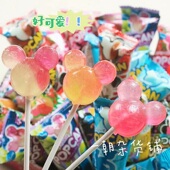 盒起 日本Glico格力高儿童宝宝米奇头水果牛奶味棒棒糖护齿糖 包邮