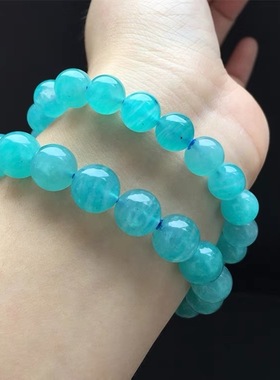 水晶手链手串亚马逊天河石