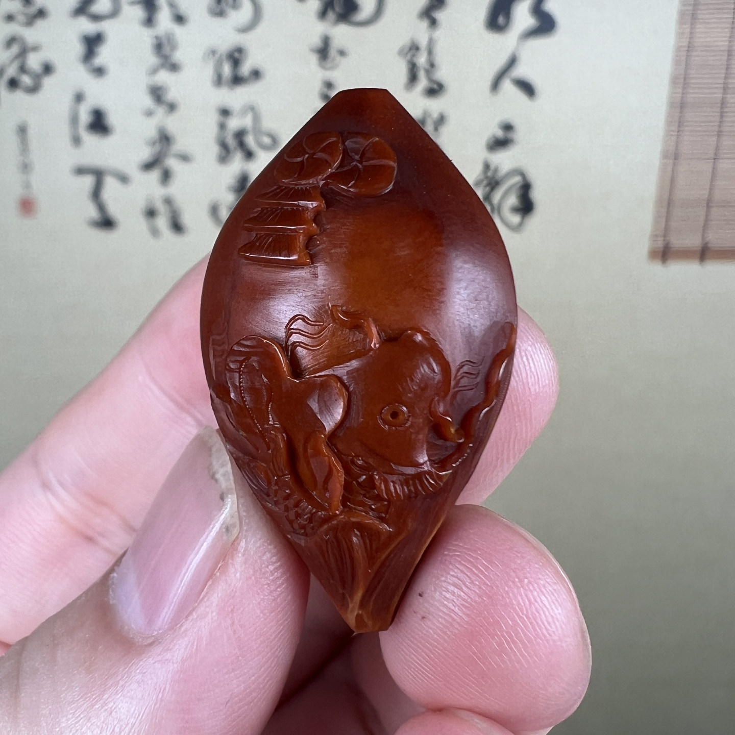 放漏！苏工纯手工雕刻橄榄核单籽系列金玉满堂 弥勒