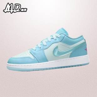 耐克 NIKE Air Jordan1 AJ1蓝色(GS)低帮休闲运动板鞋 FN7366-400
