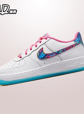 耐克 NIKE Air Force 1空军一号 AF1(GS)白色休闲板鞋 DZ4883-100