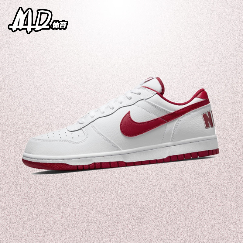 耐克 NIKE Big Low 白红舒适耐磨透气男款低帮休闲板鞋355152-150