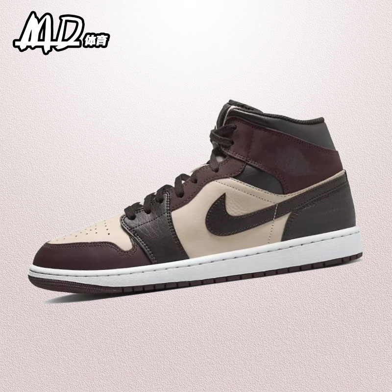 耐克 NIKE Air Jordan 1 Mid SE AJ1棕米黑男中帮板鞋 FZ4359-200