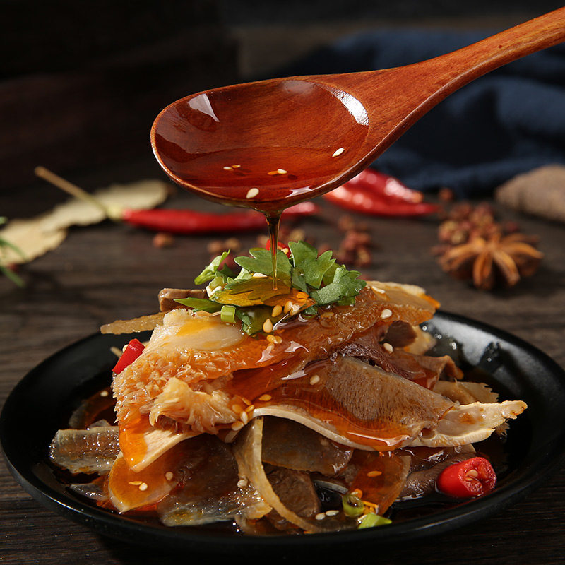 夫妻肺片四川特产麻辣牛肚熟食香辣凉菜麻辣脆肠辣菜凉拌菜250g*2