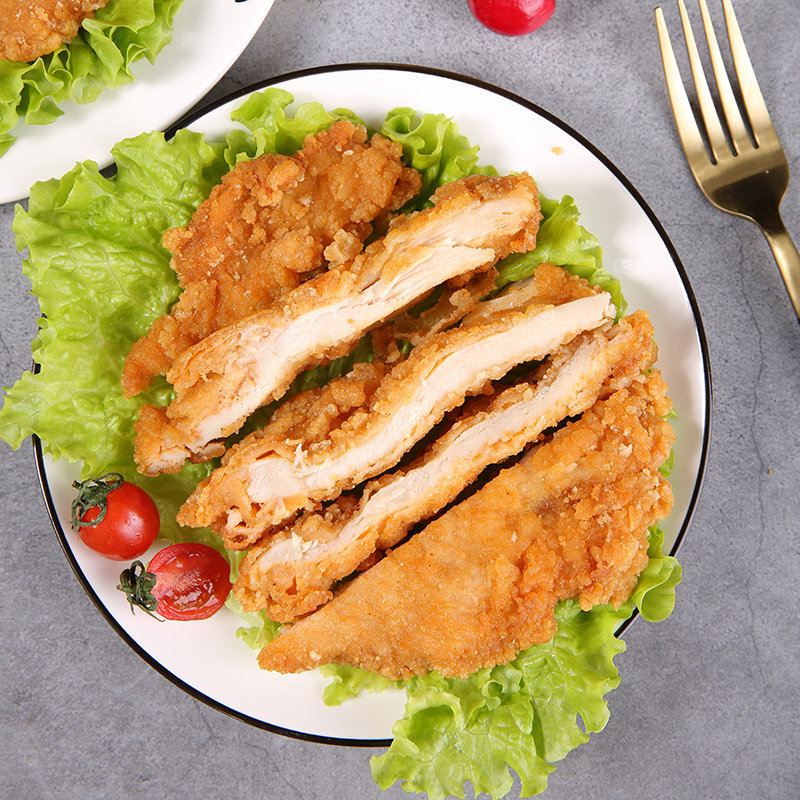 鸡排半成品冷冻雪花汉堡鸡排肉油炸原味劲脆无需裹粉原肉整切10片