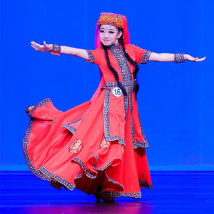 新疆帕米尔少女之情舞蹈服塔吉克鹰族遇见美人演出服儿童艺考服装