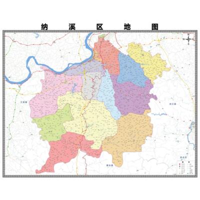 纳溪区区域县市地图街道分布地区区域图办公室贴图挂图