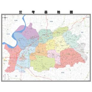 兰考县区域县市地图街道分布地区区域图办公室贴图挂图