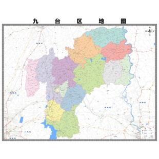 九台区区市区域县市地图街道分布地区区域图办公室贴图挂图