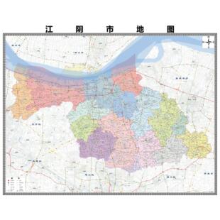 江阴市区域县市地图街道分布地区区域图办公室贴图挂图