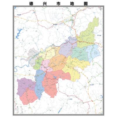 德兴市区域县市地图街道分布地区区域图办公室贴图挂图