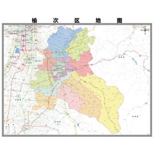 榆次区市区域县市地图街道分布地区区域图办公室贴图挂图