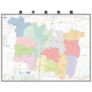 清丰县区域县市地图街道分布地区区域图办公室贴图挂图