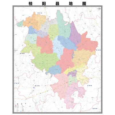 桂阳县区市区域县市地图街道分布地区区域图办公室贴图挂图