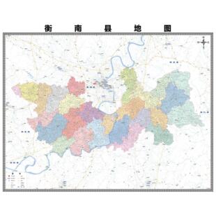 衡南县区市区域县市地图街道分布地区区域图办公室贴图挂图