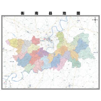 衡南县区市区域县市地图街道分布地区区域图办公室贴图挂图