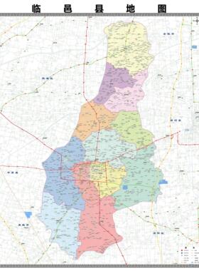 临邑县区市区域县市地图街道分布地区区域图办公室贴图挂图