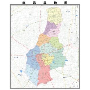临邑县区市区域县市地图街道分布地区区域图办公室贴图挂图