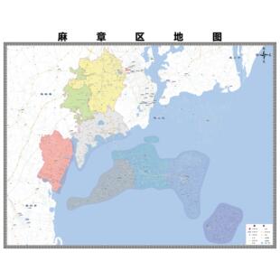 麻章区市区域县市地图街道分布地区区域图办公室贴图挂图