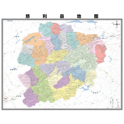 慈利县区域县市地图街道分布地区区域图办公室贴图挂图