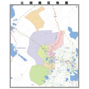 让胡路区区域县市地图街道分布地区区域图办公室贴图挂图