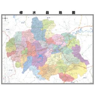 修水县区域县市地图街道分布地区区域图办公室贴图挂图