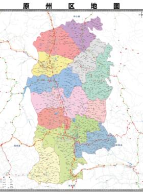 原州区市区域县市地图街道分布地区区域图办公室贴图挂图