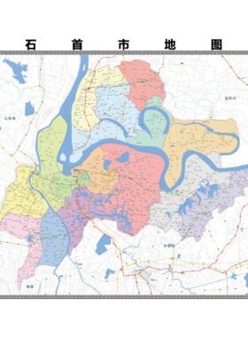 石首市市区域县市地图街道分布地区区域图办公室贴图挂图