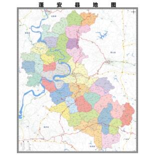 蓬安县区域县市地图街道分布地区区域图办公室贴图挂图
