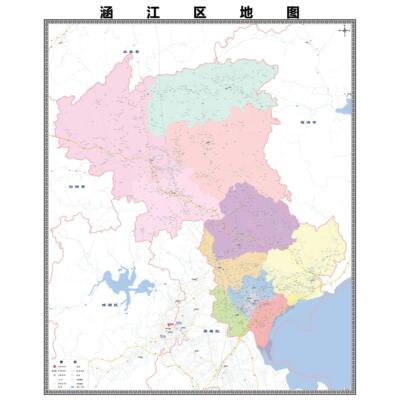 涵江区市区域县市地图街道分布地区区域图办公室贴图挂图