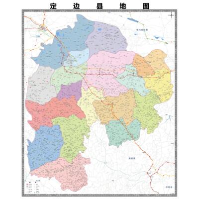 定边县区市区域县市地图街道分布地区区域图办公室贴图挂图
