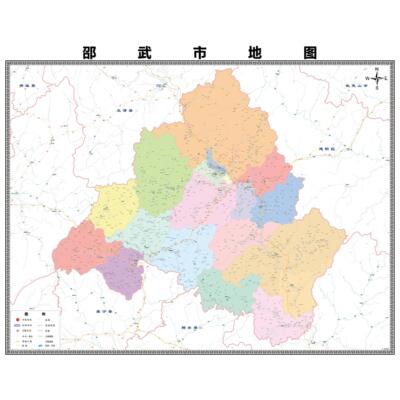 邵武市市区域县市地图街道分布地区区域图办公室贴图挂图