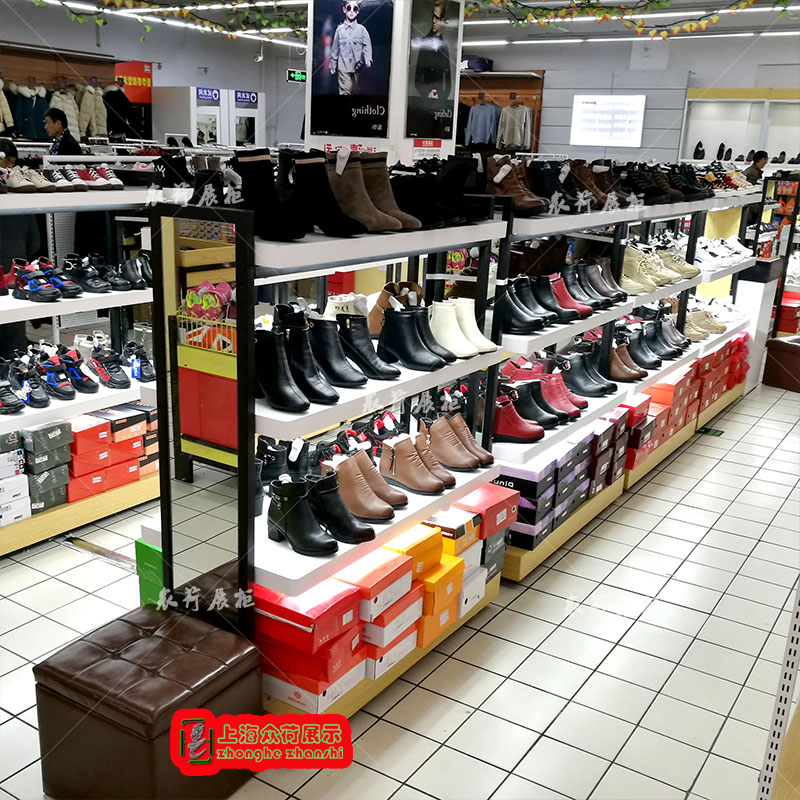 商场超市鞋架鞋柜母婴店中岛柜置物架化妆品陈列柜鞋店鞋包包展架