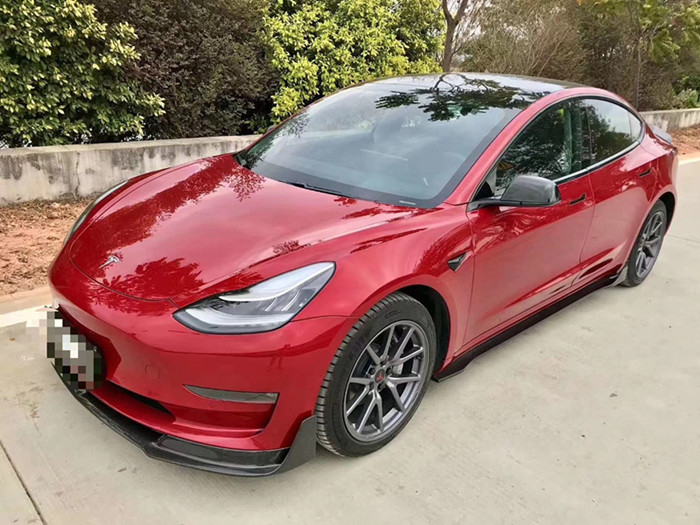 特斯拉碳纤维前唇 特斯拉3前唇 特斯拉MODEL3前唇 MODEL3尾翼
