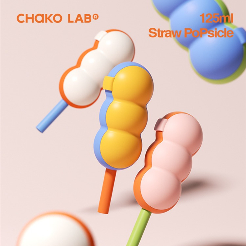 chakolab和序糖葫芦冰格大娃带吸管雪糕冰淇淋冰棒模具食品级硅胶