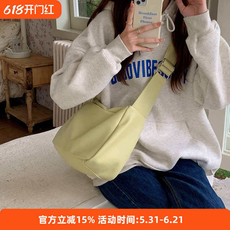 鹿森|大容量包包女新款软皮小众通勤托特包大学生上课单肩包
