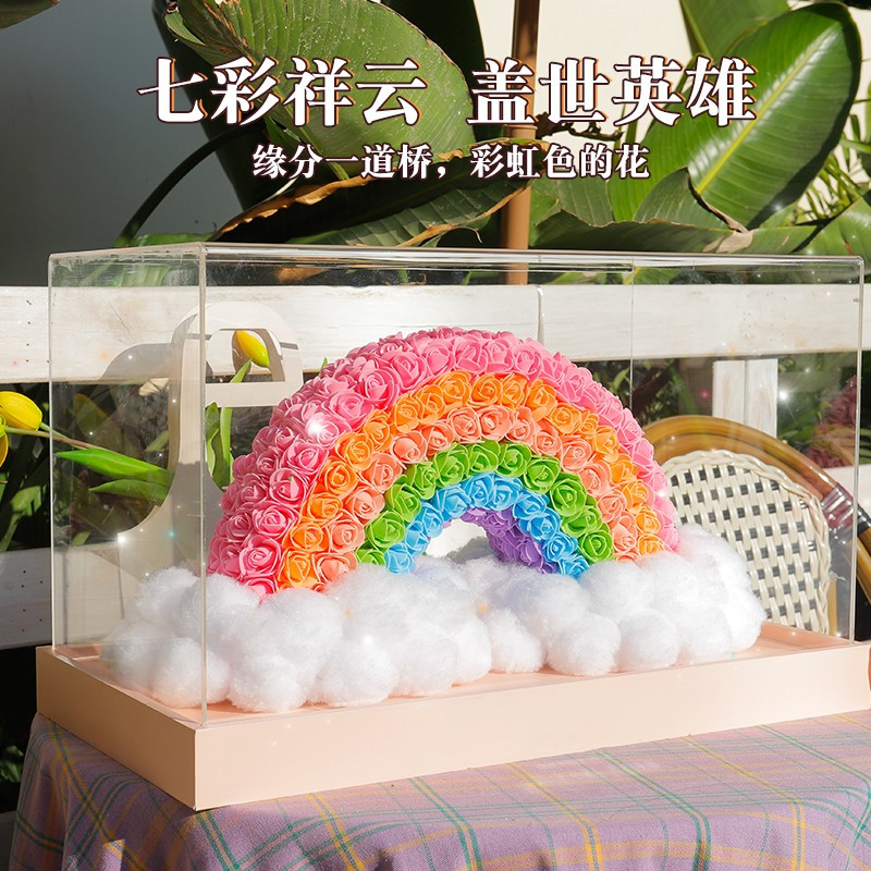 送女友闺蜜生日礼物pink永生花