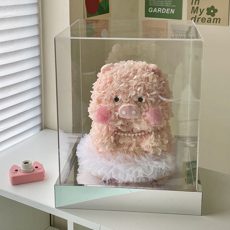 情人节噜噜猪永生花玩偶摆件礼盒
