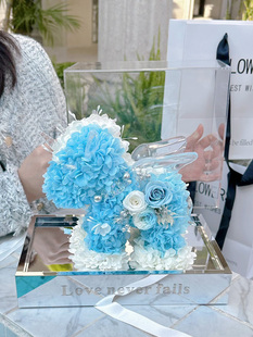 520表白礼物摆件永生花独角兽玫瑰礼盒生日送女朋友爱人闺蜜结婚