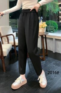 贵妃专属2026秋冬季新款重工朱棣棉百搭显瘦高腰修身哈伦裤2016