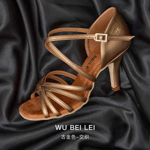 拉丁舞鞋舞贝蕾软底中高跟国标