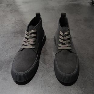 帕达索秋冬加绒潮鞋高端复古真皮马丁靴男百搭工装靴高帮鞋221035